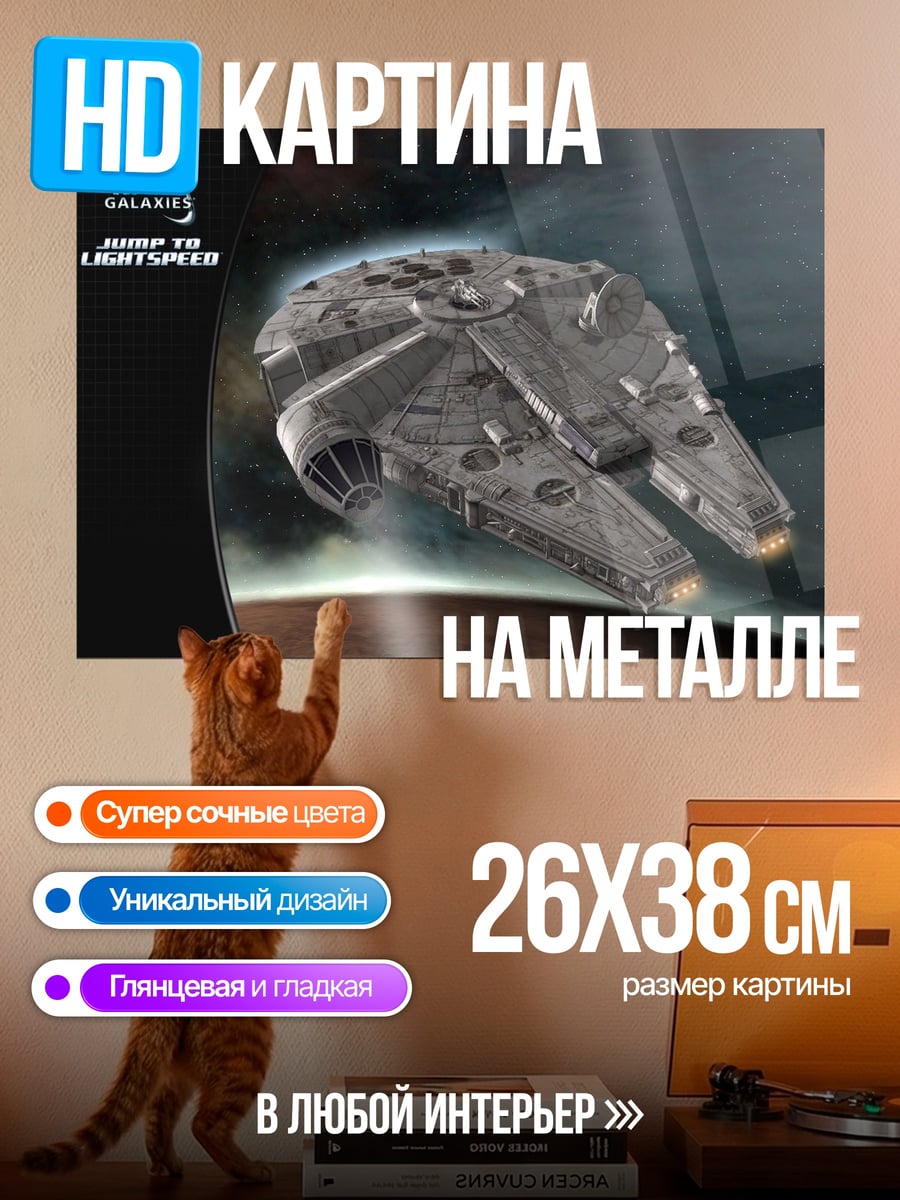 Картина на металле Сокол Тысячелетия