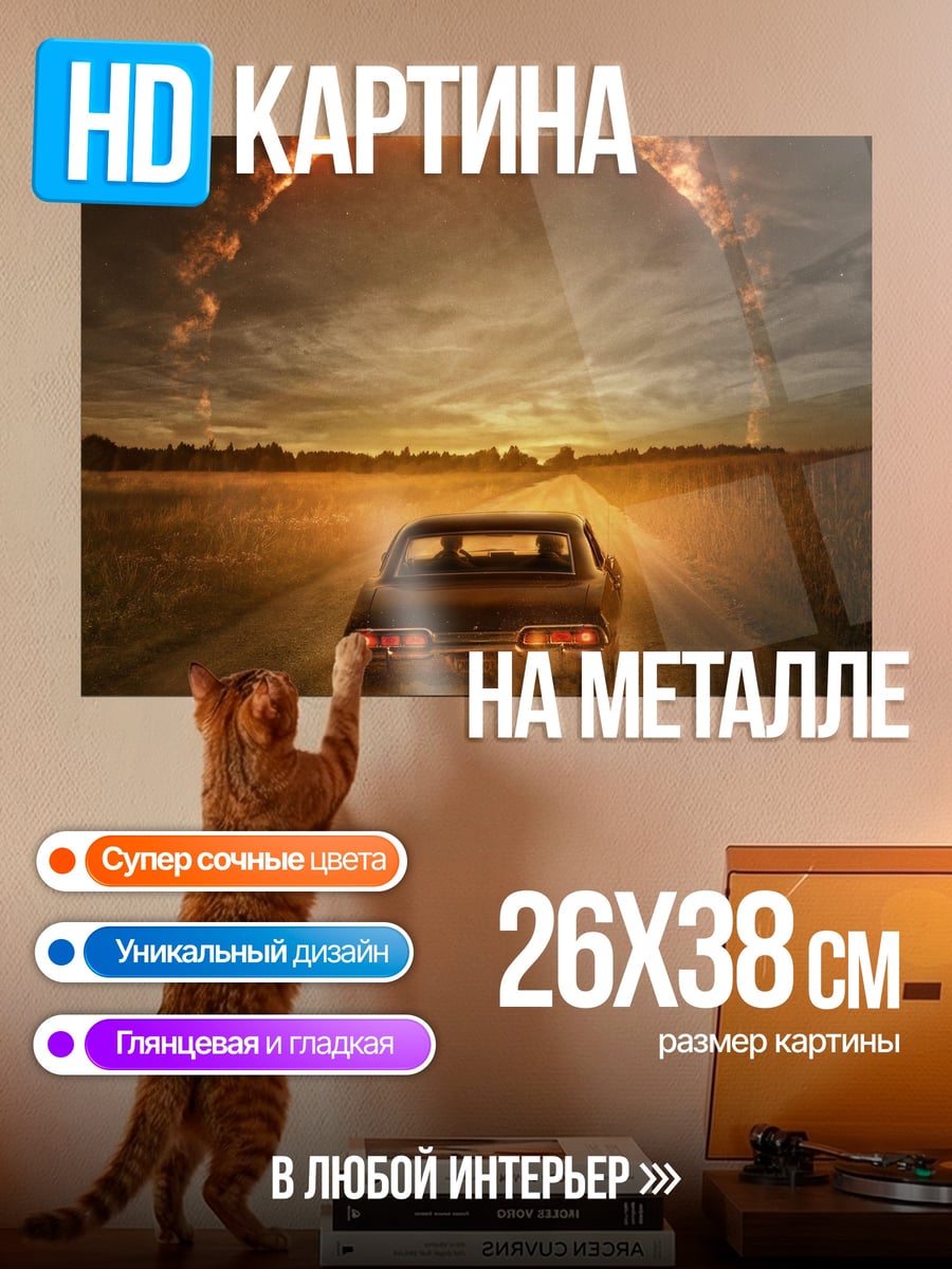 Картина на металле Машина в апокалипсисе