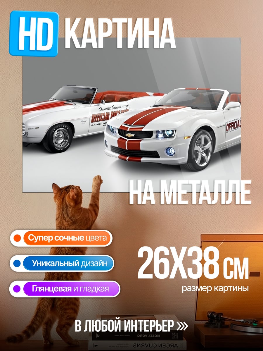 Картина на металле два маслкара