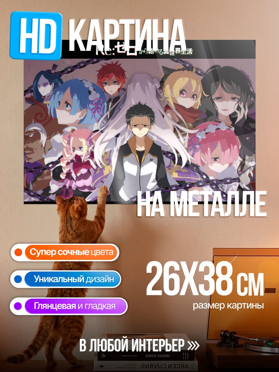 Картина на металле персонажи Re:Zero