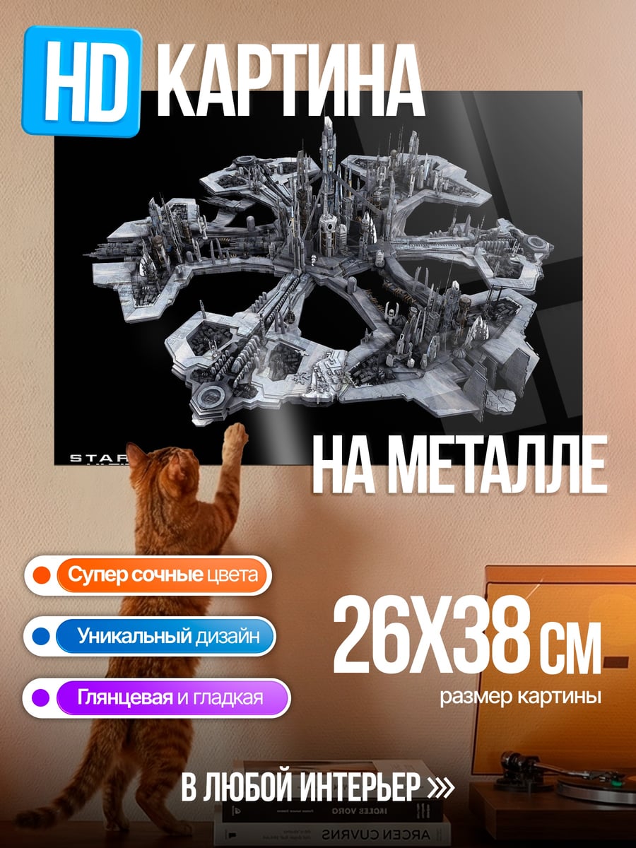 Картина на металле Космический корабль Звездных Врат