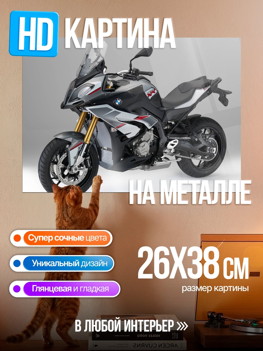 Картина на металле Спортивный мотоцикл BMW