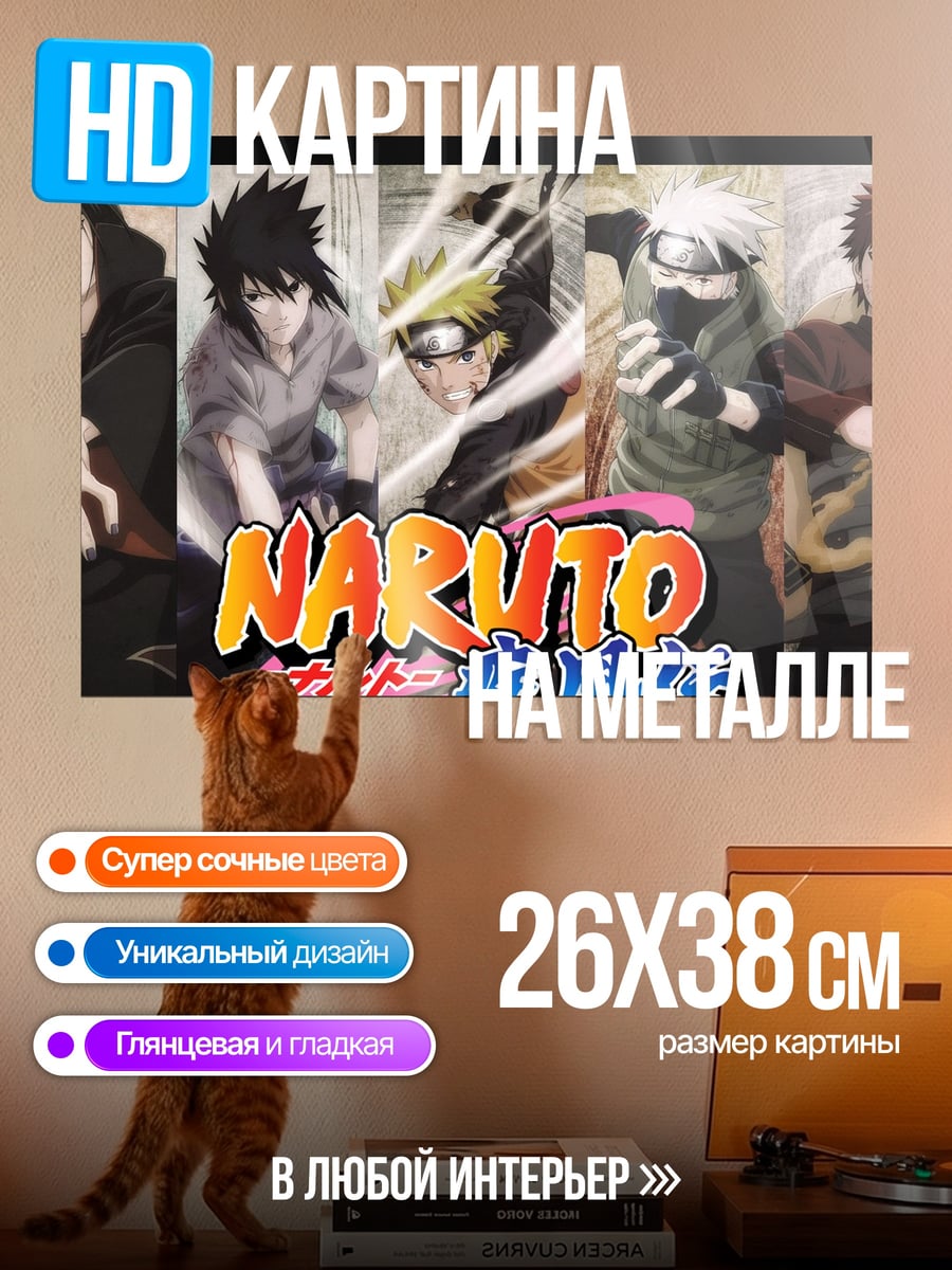 Картина на металле Персонажи Наруто