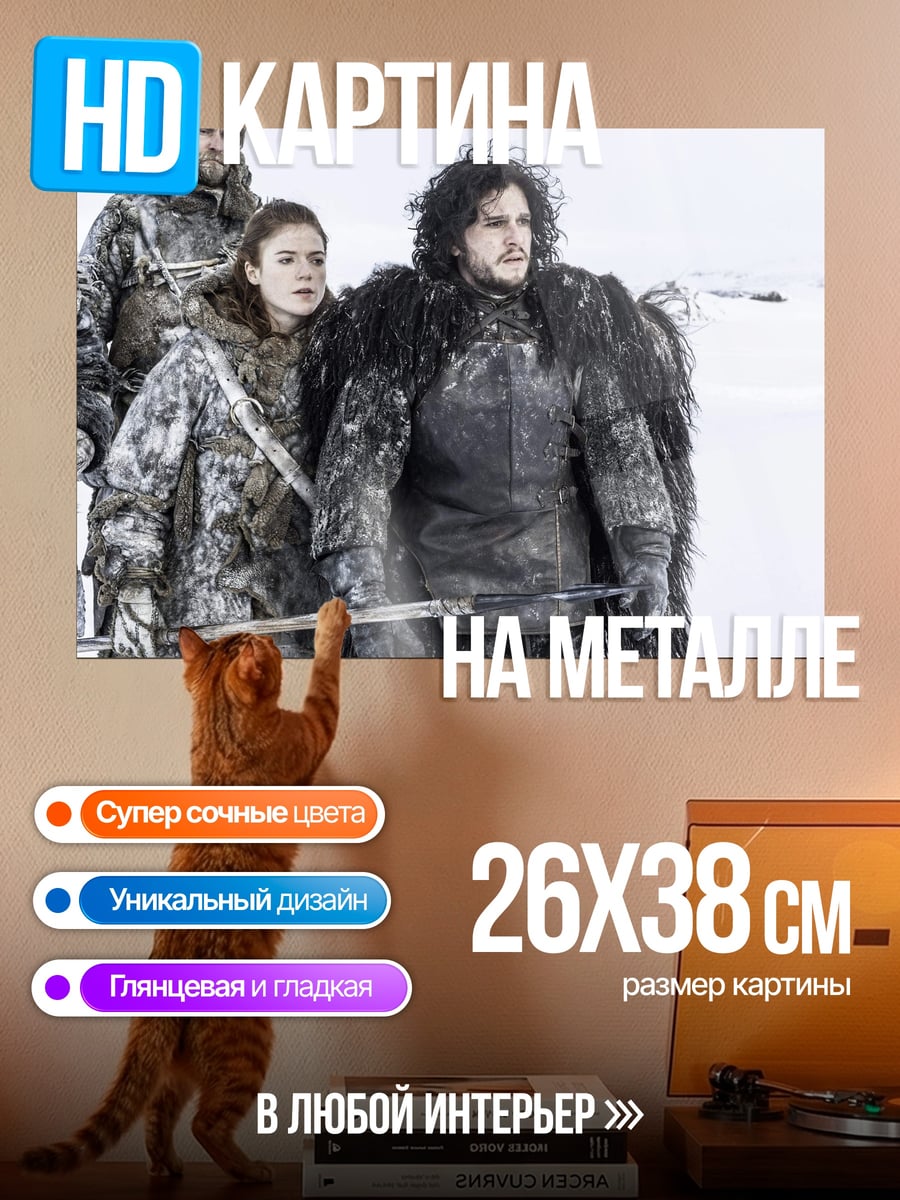Картина на металле Джон Сноу