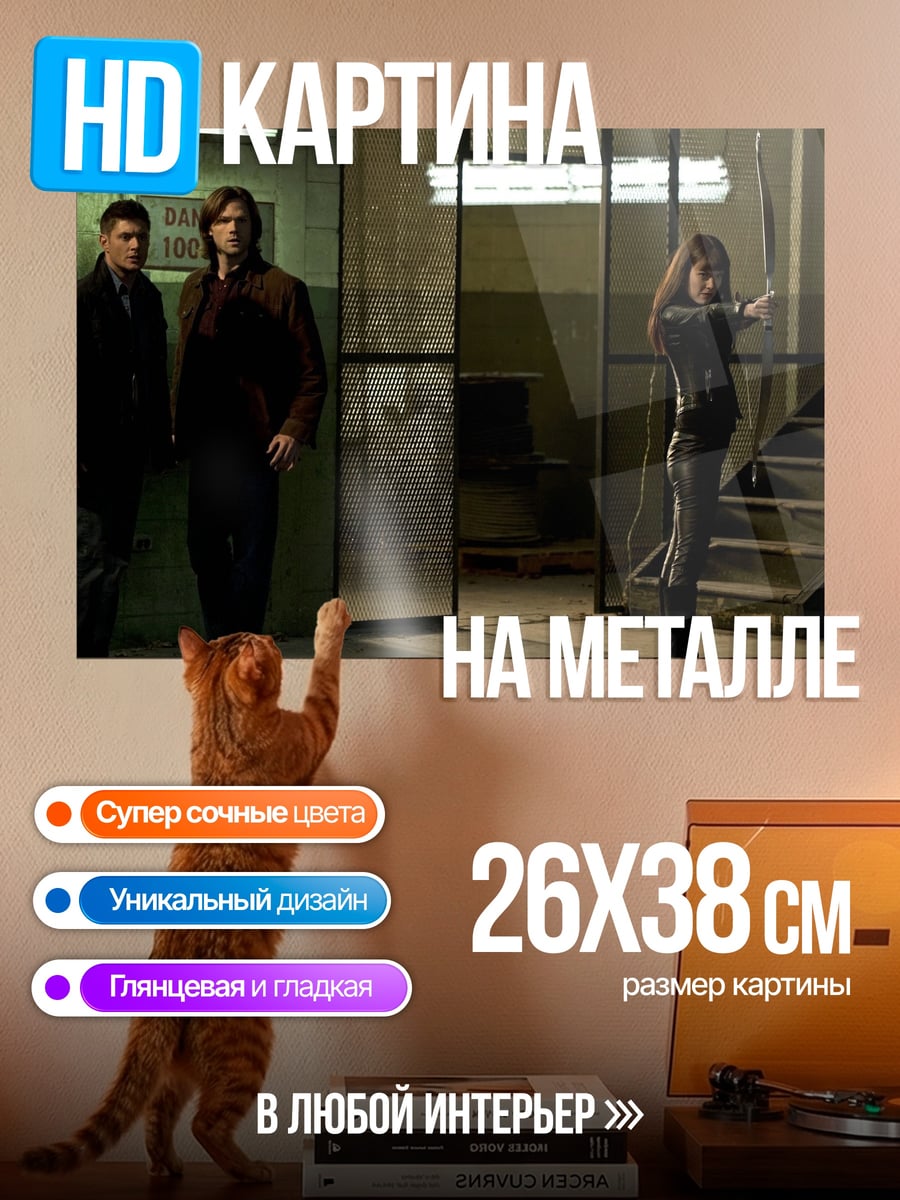 Картина на металле Братья Винчестер