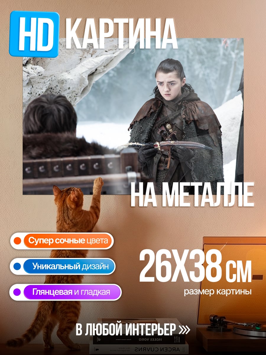 Картина на металле Арья Старк