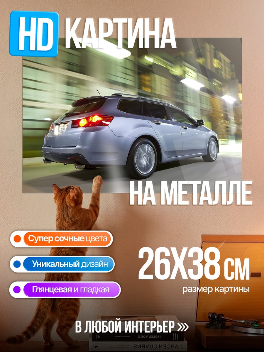 Картина на металле Скоростная машина