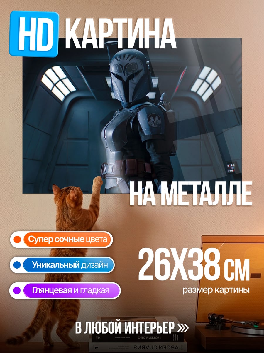 Картина на металле мандалорец