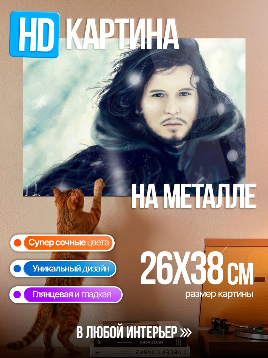 Картина на металле Джон Сноу