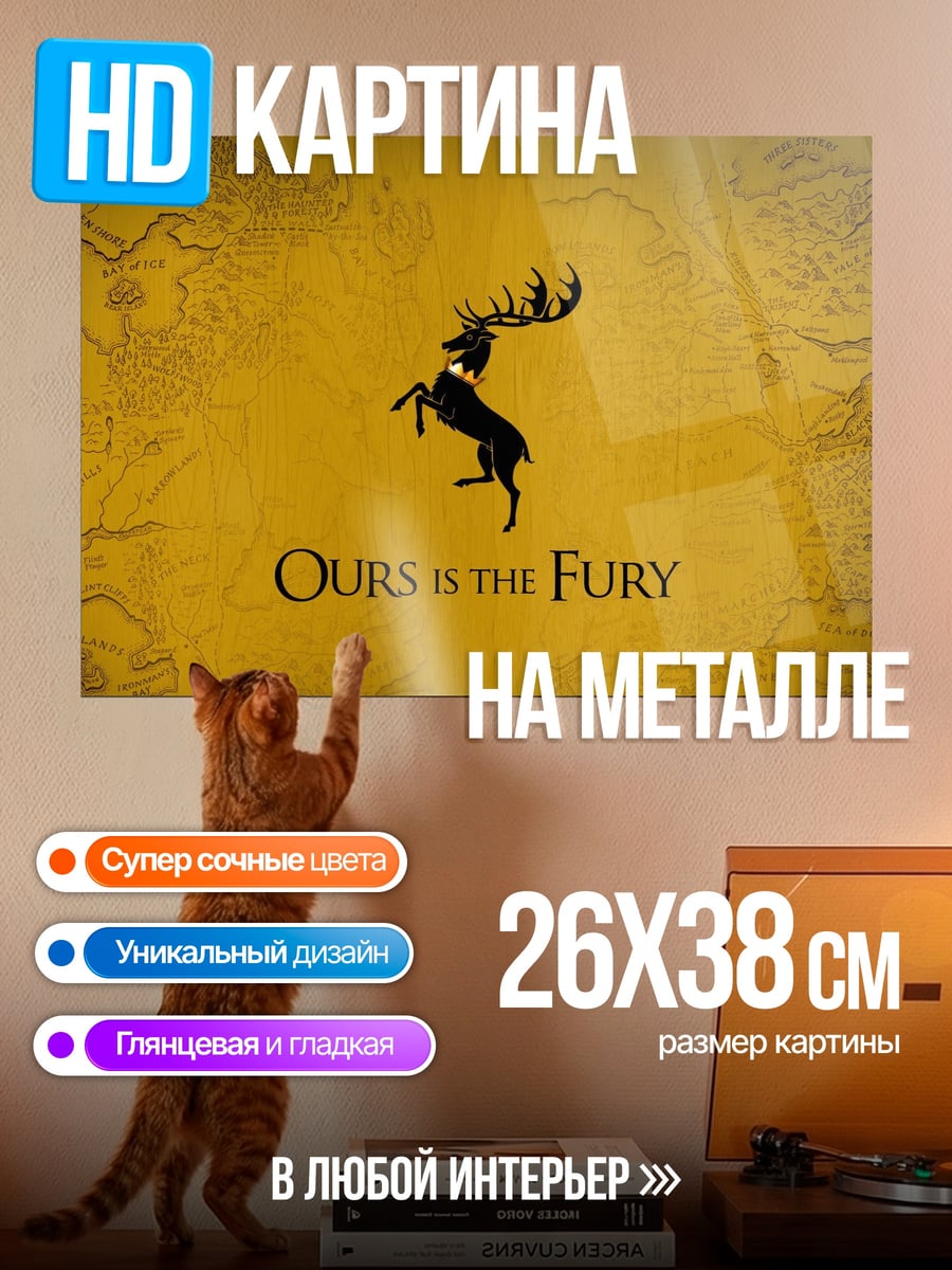 Картина на металле Наш Гнев Баратеон