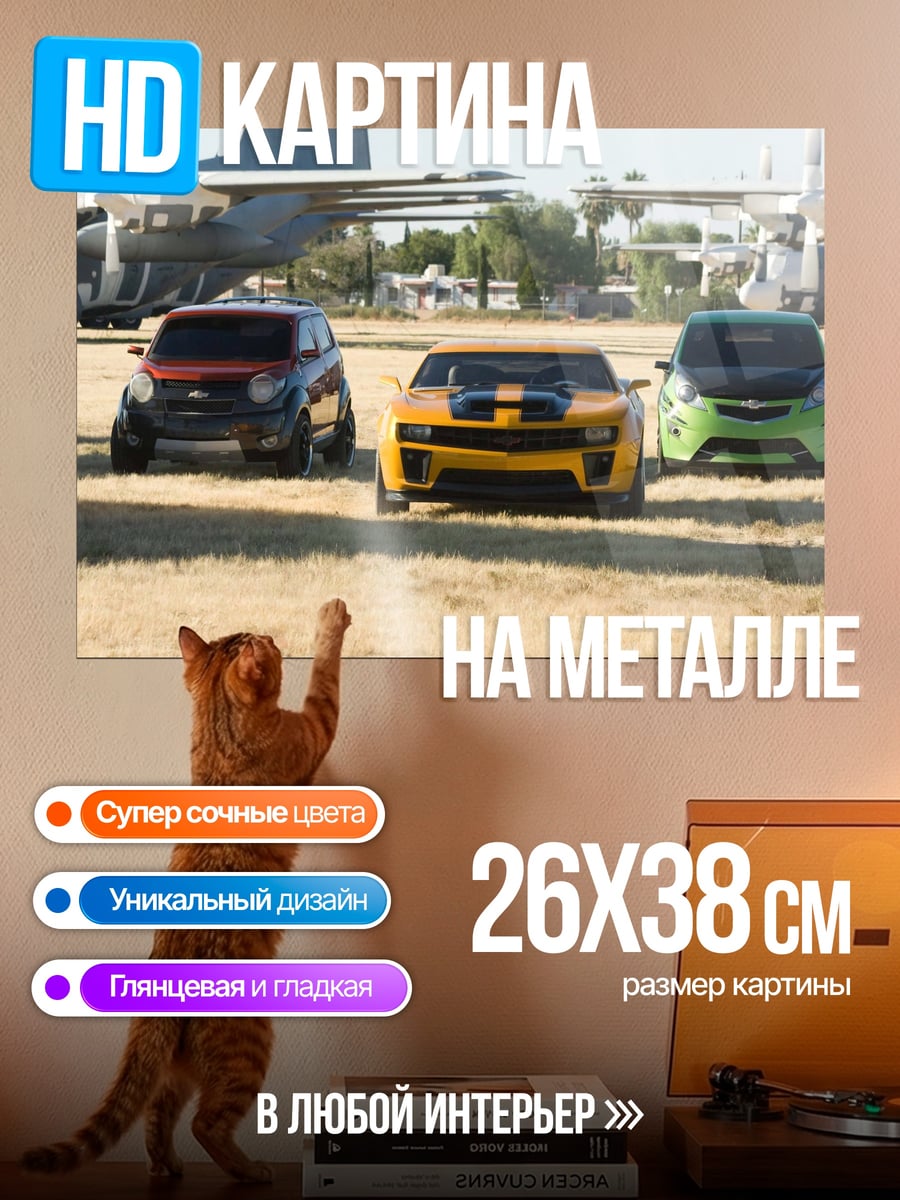 Картина на металле трансформеры на поле