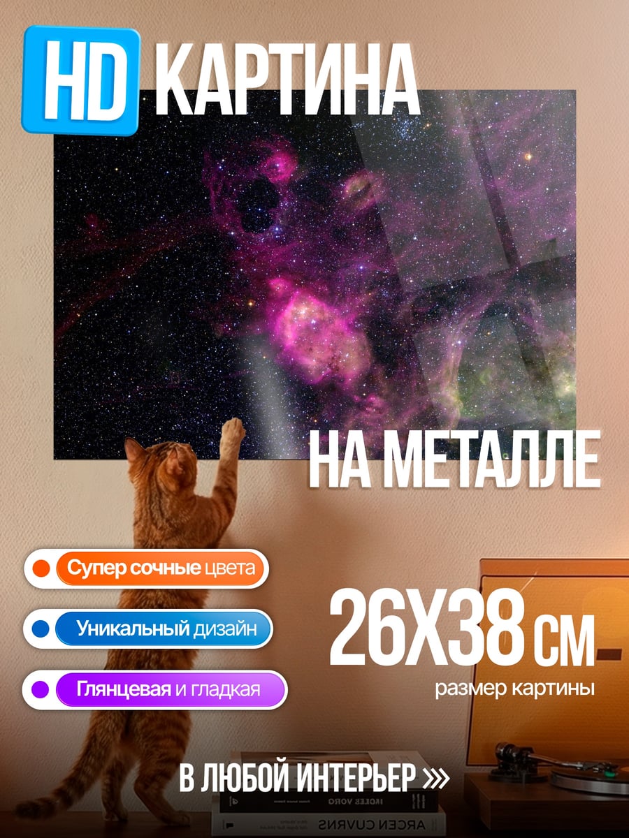 Картина на металле Космическая туманность