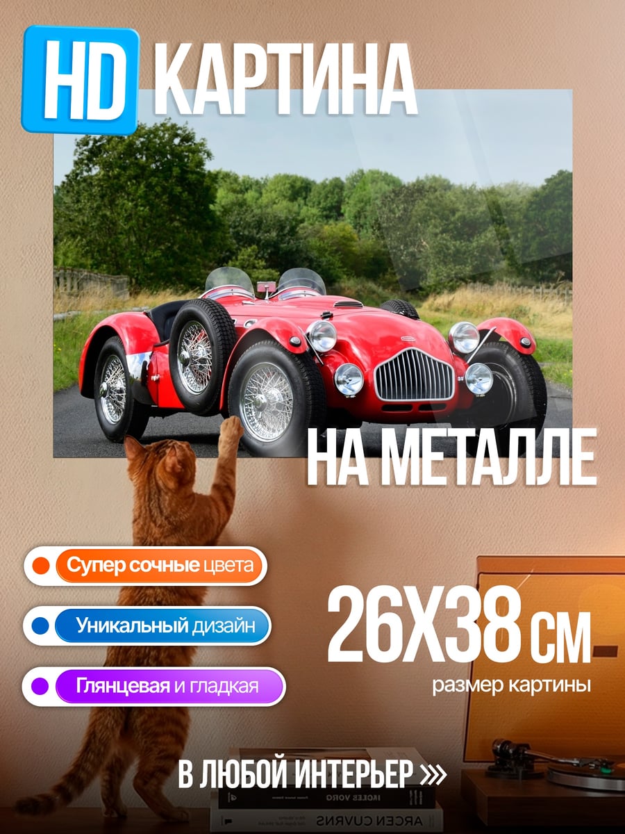 Картина на металле Ретро спорткар