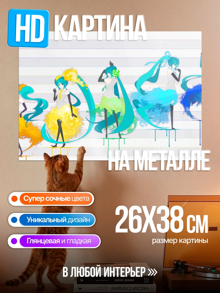 Картина на металле Разные Мику