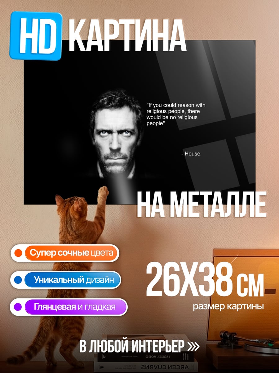 Картина на металле Цитата доктора Хауса