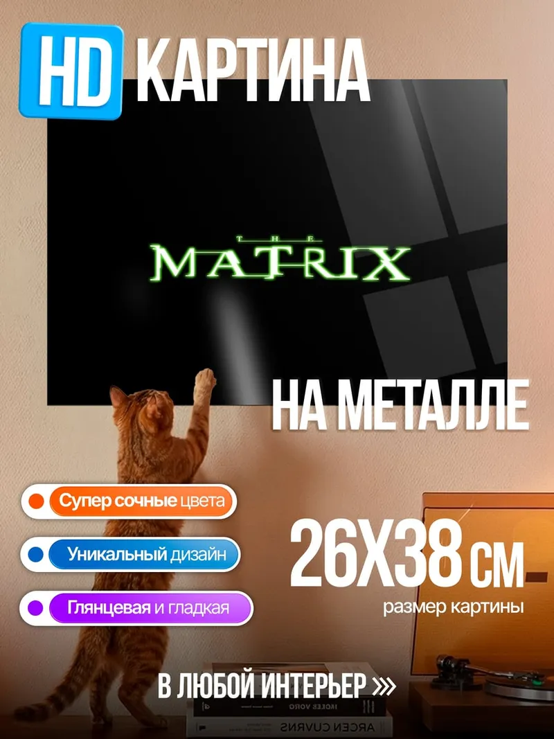 Картина на металле Матрица