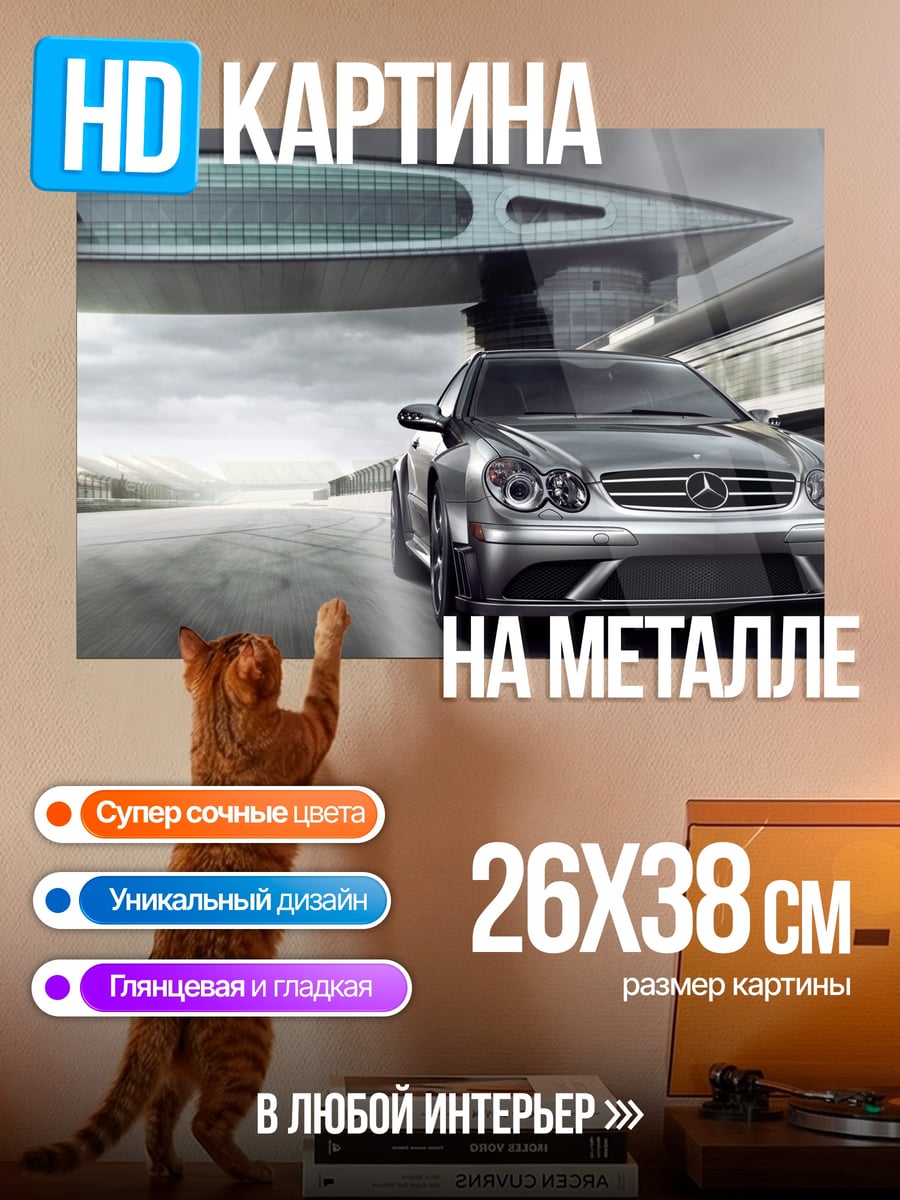 Картина на металле Спортивный автомобиль