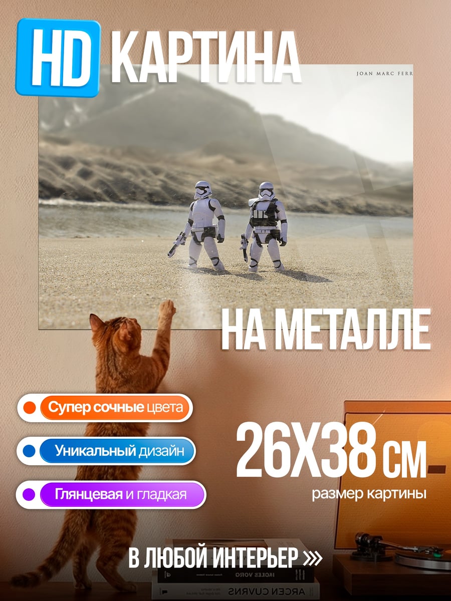 Картина на металле Штурмовики на пляже
