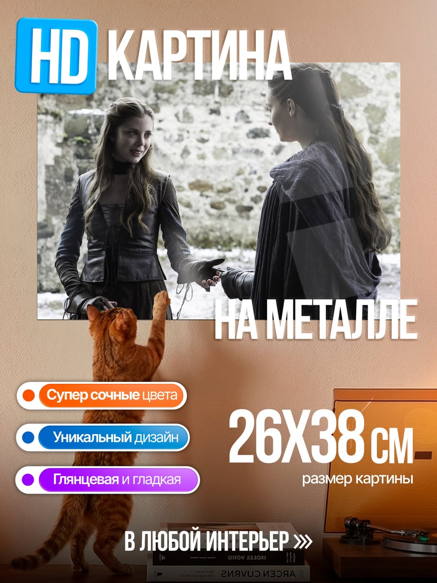 Картина на металле Санса и Маргери