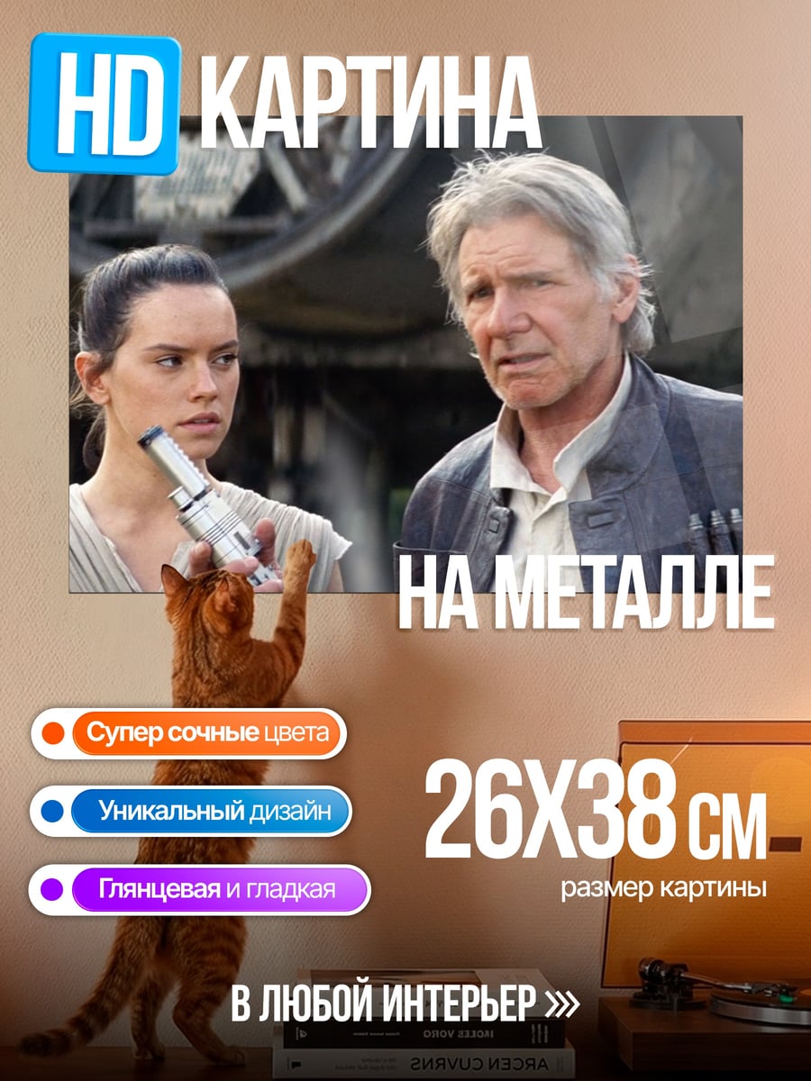 Картина на металле хан соло и рей