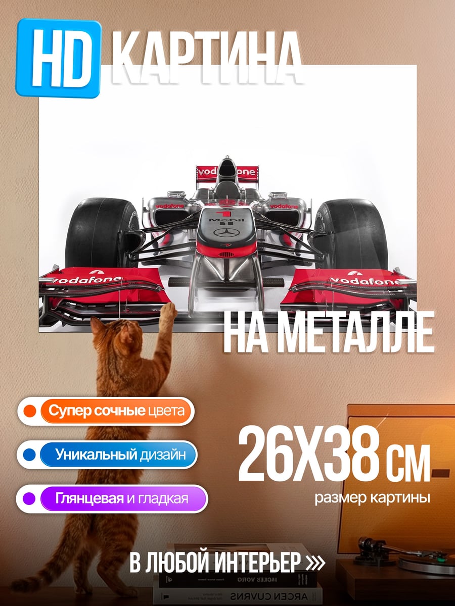 Картина на металле гоночный болид