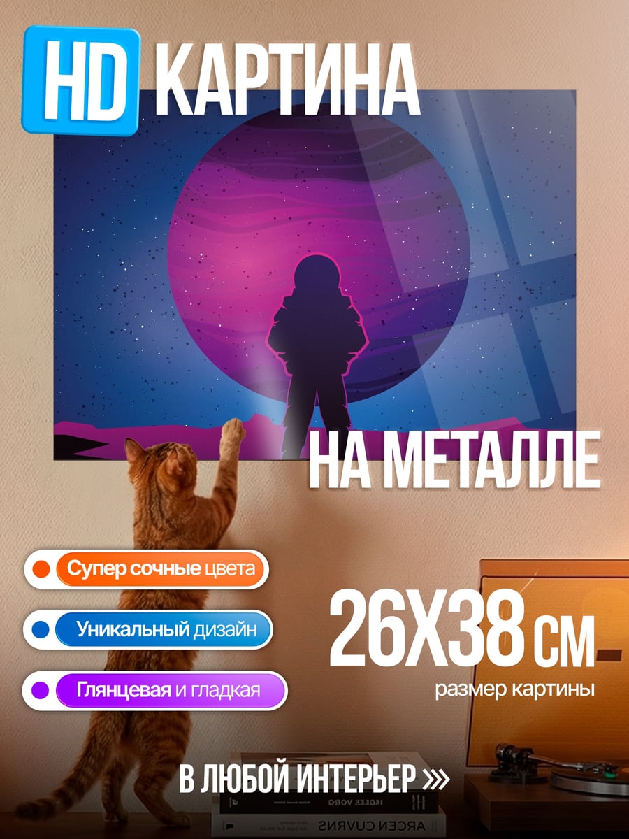 Картина на металле Космическое путешествие