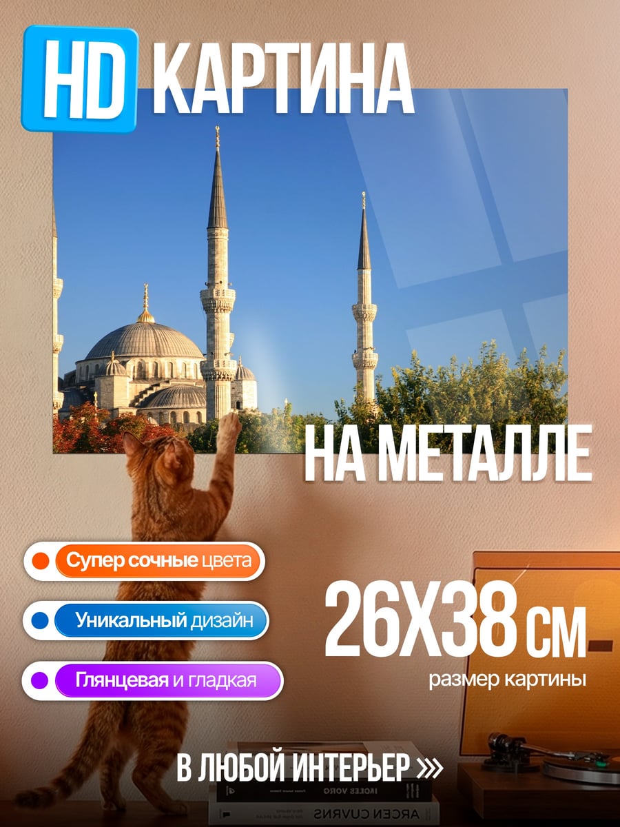 Картина на металле Мечеть и минареты