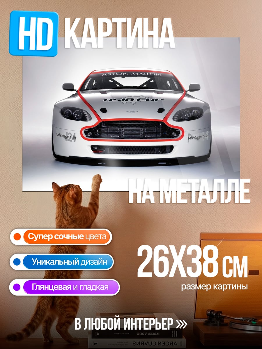 Картина на металле Гоночный автомобиль
