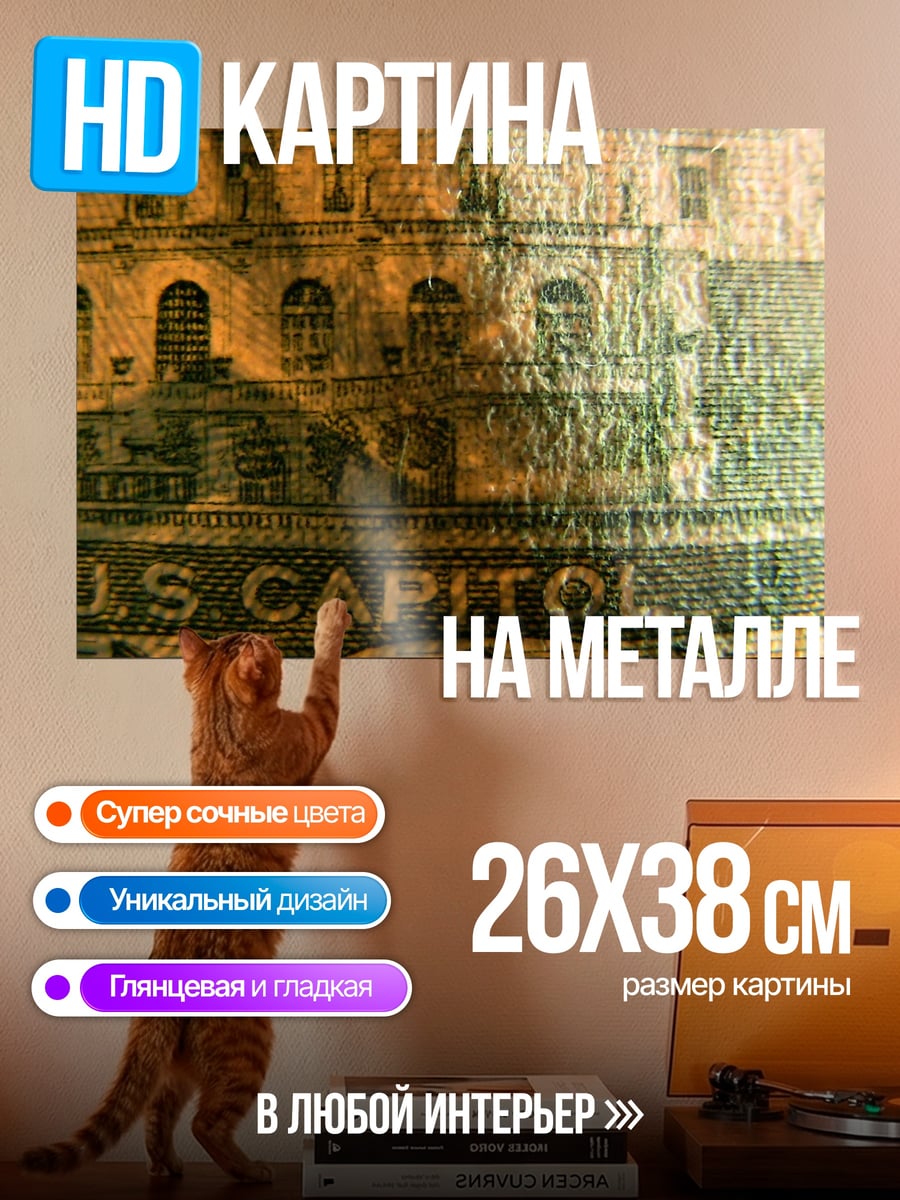Картина на металле Капитолий США