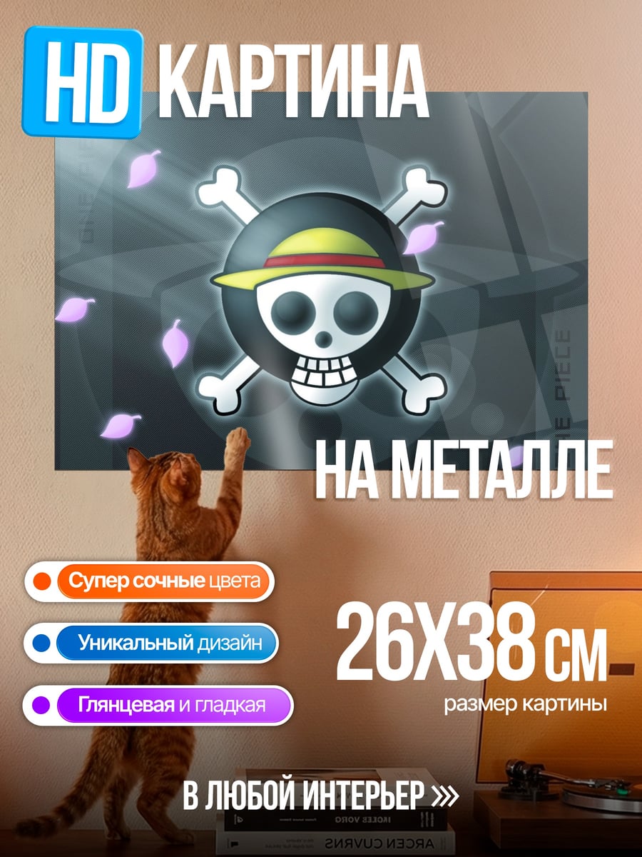 Картина на металле Логотип Ван Пис