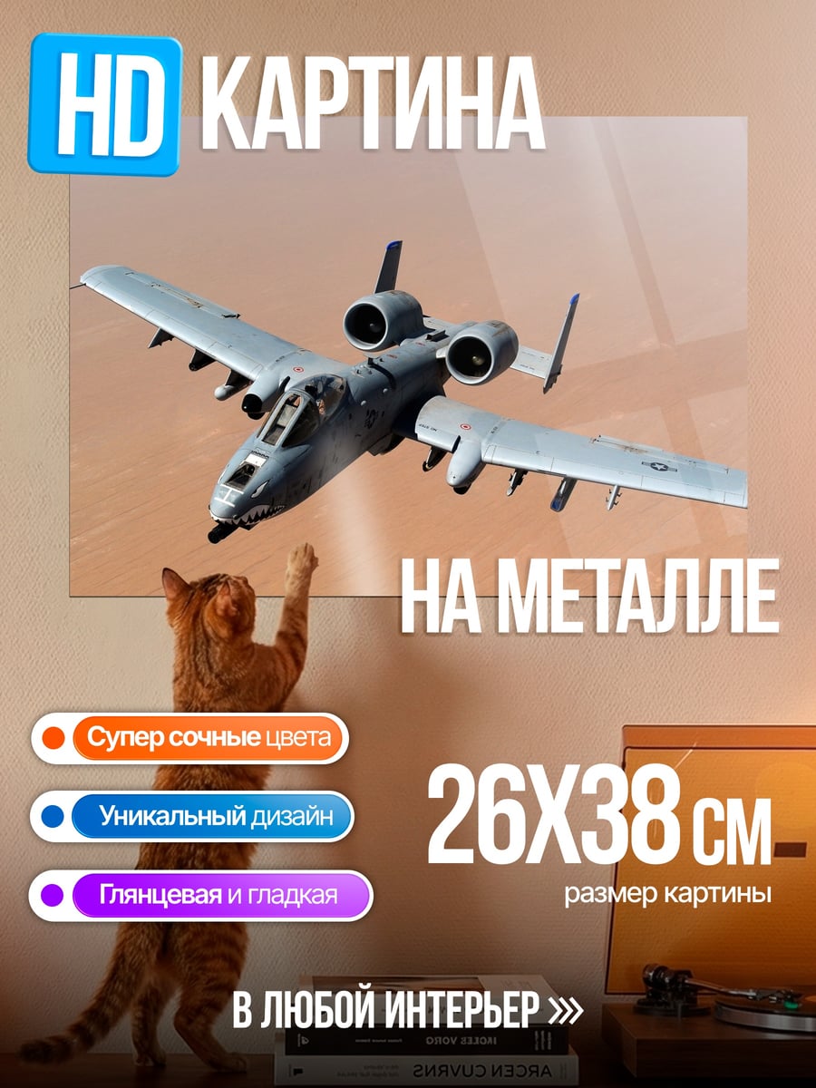 Картина на металле Штурмовик A-10