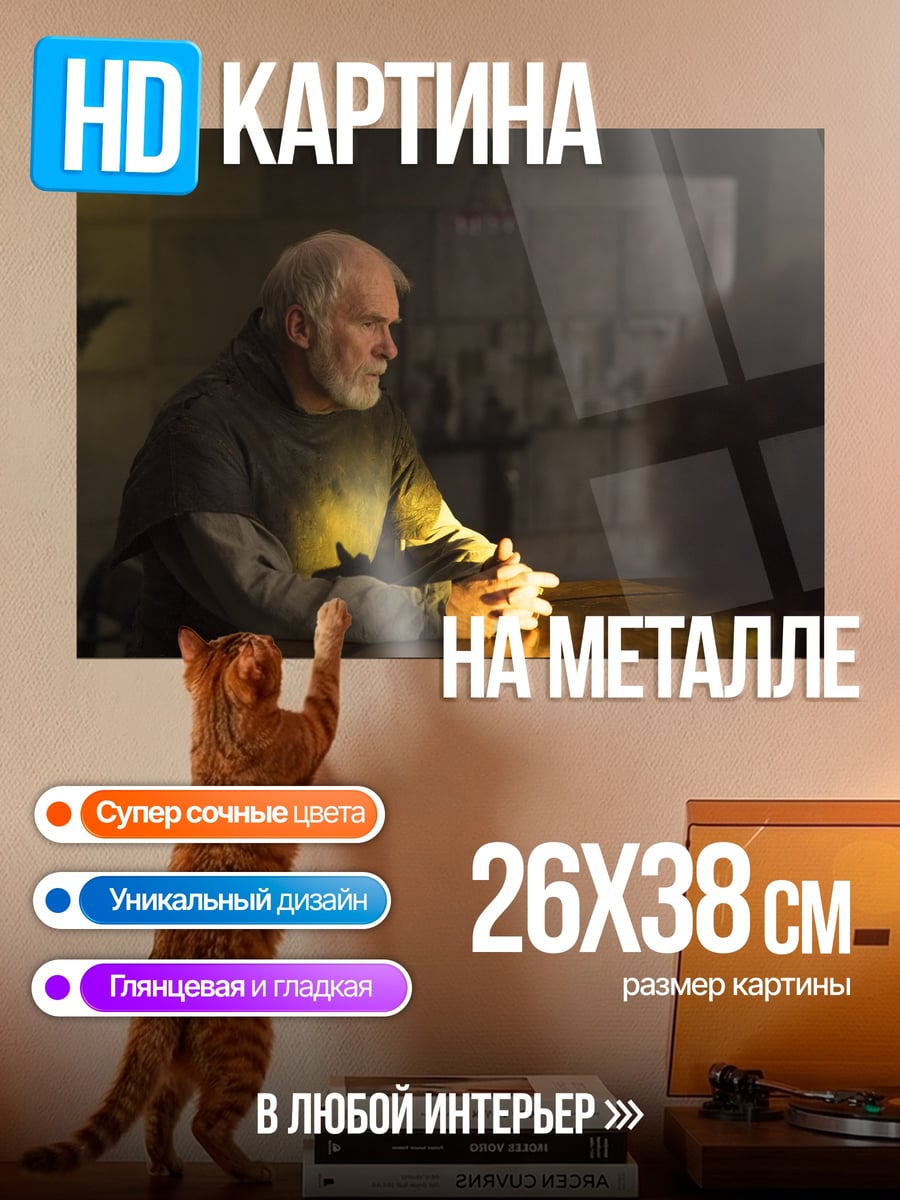Картина на металле Старый мудрец
