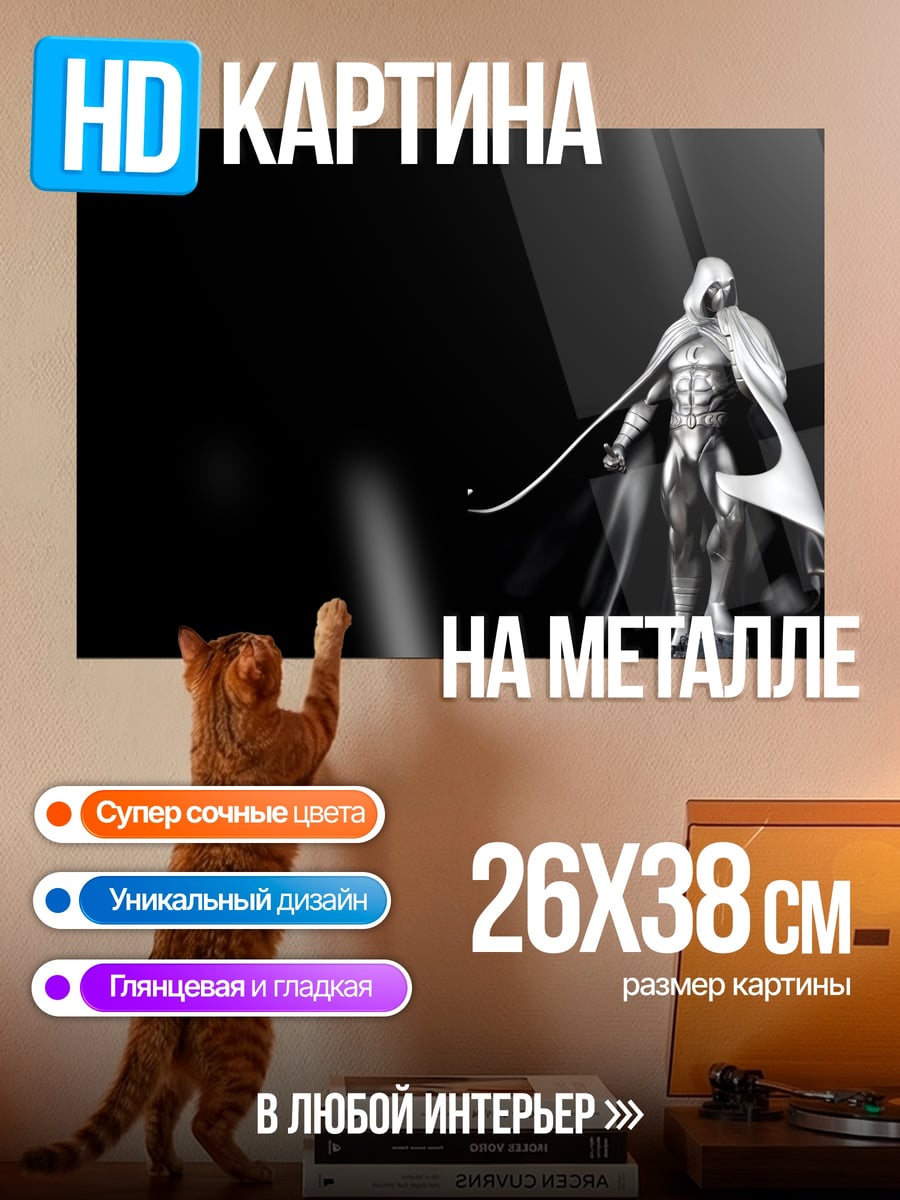 Картина на металле Человек в плаще