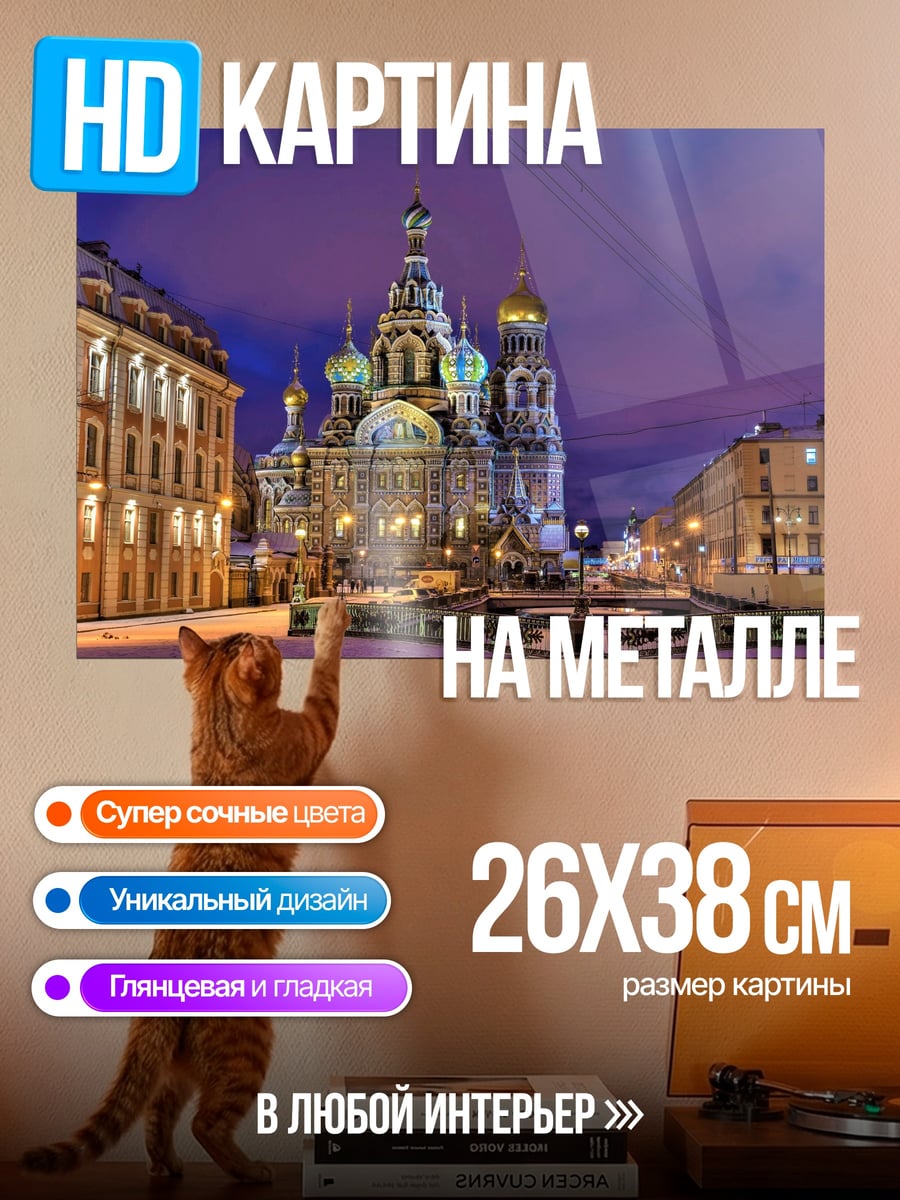 Картина на металле Собор Спаса на Крови