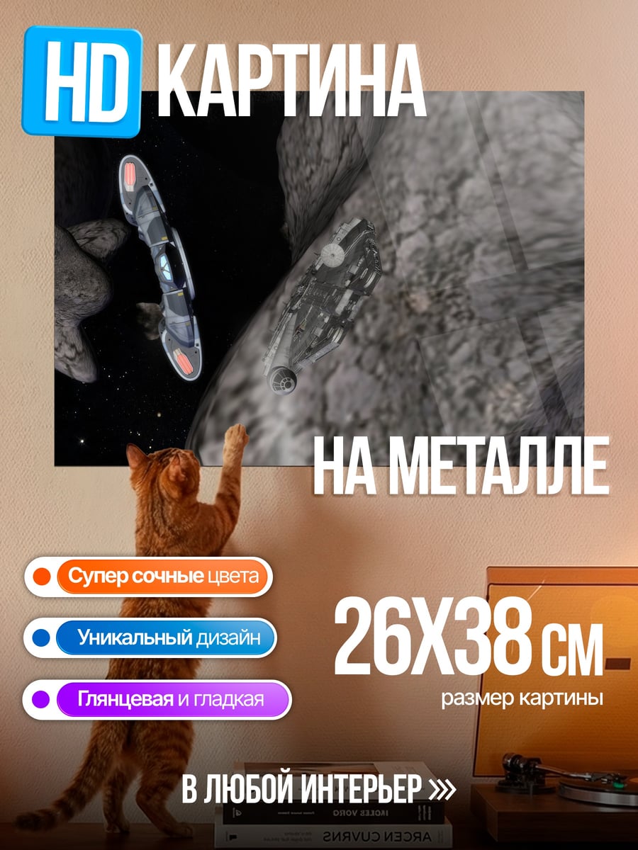 Картина на металле Космический корабль