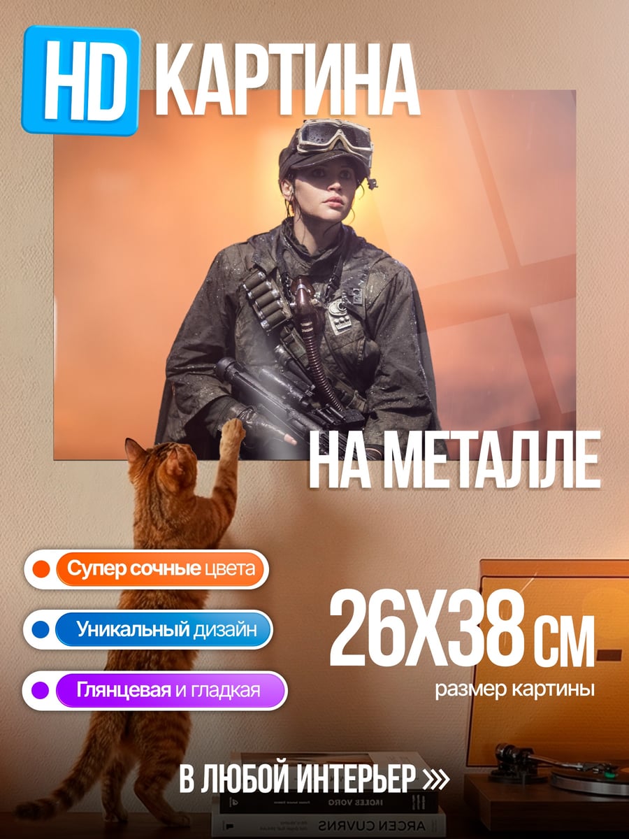 Картина на металле солдат в пустыне