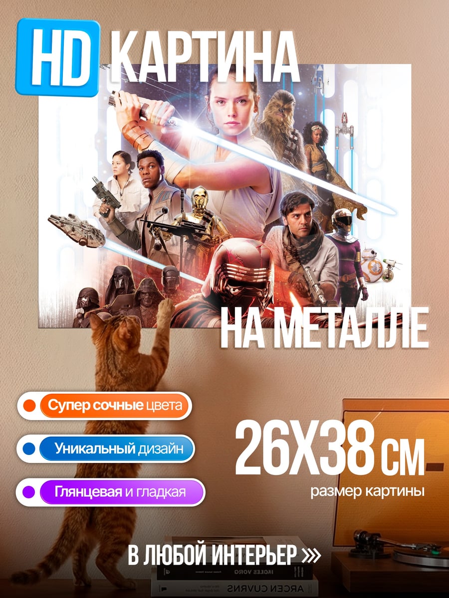 Картина на металле Звёздные войны герои