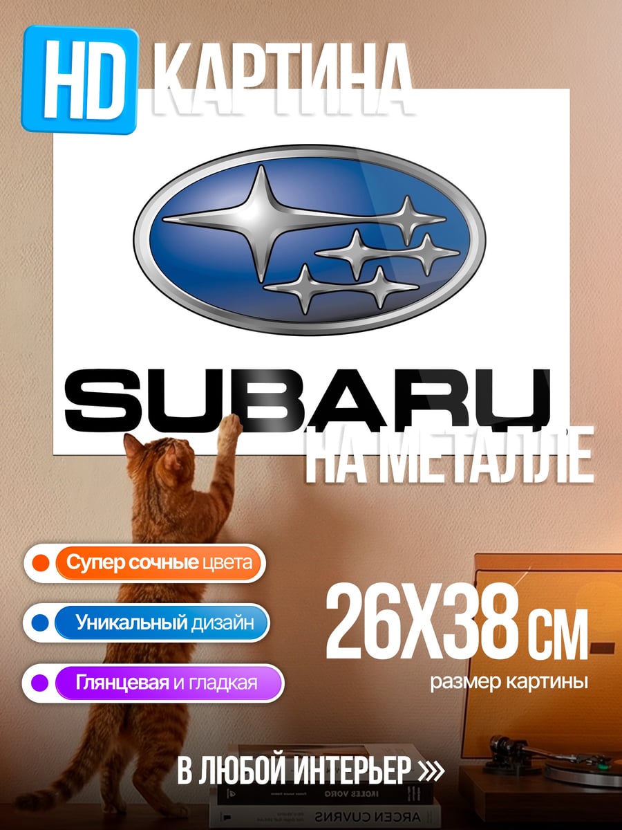 Картина на металле Логотип Subaru