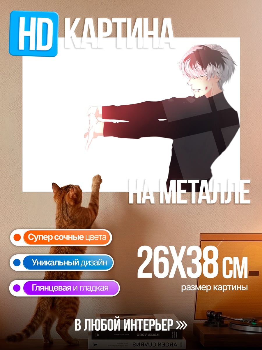 Картина на металле Кен Канеки Токио