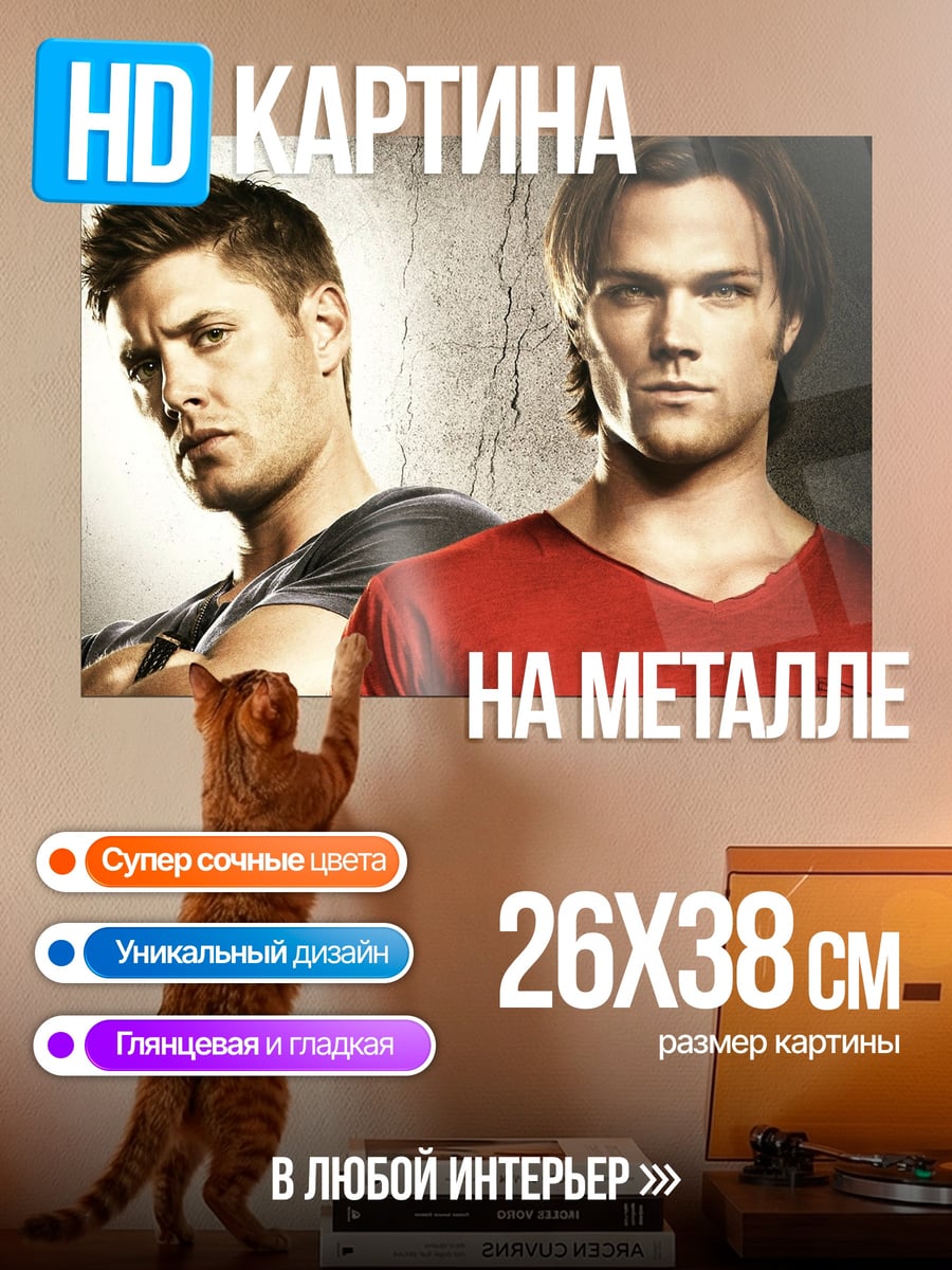 Картина на металле Братья Винчестер