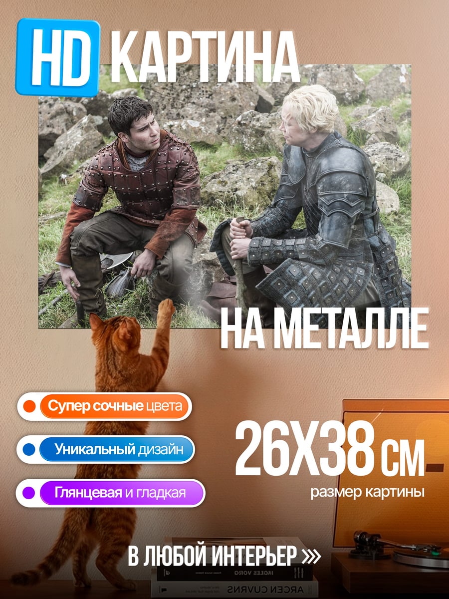 Картина на металле рыцарь и воин