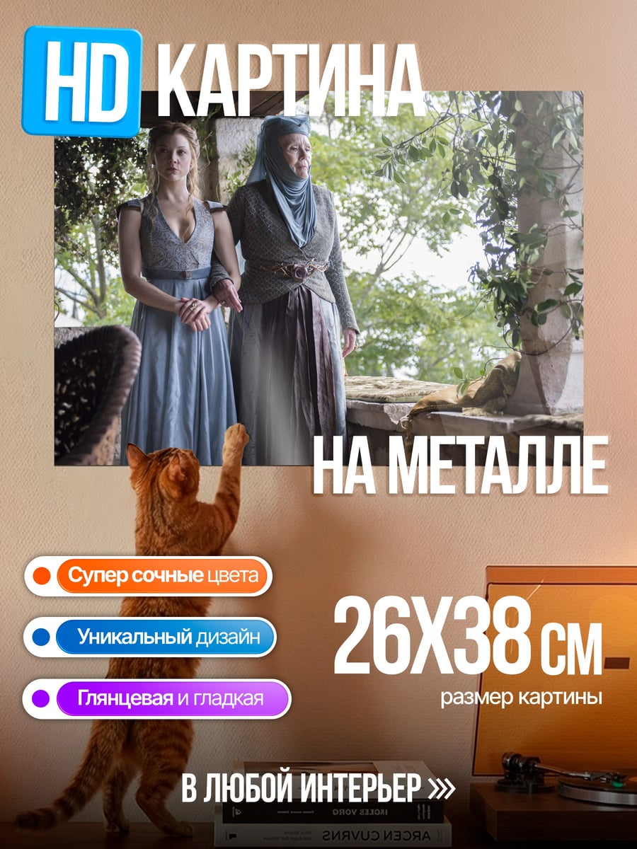 Картина на металле две женщины