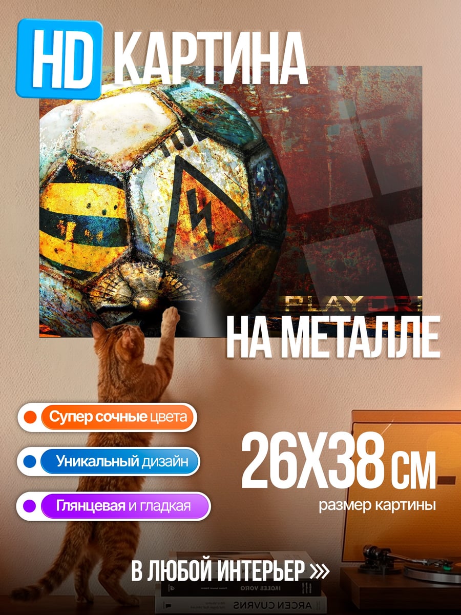 Картина на металле Мяч для игры