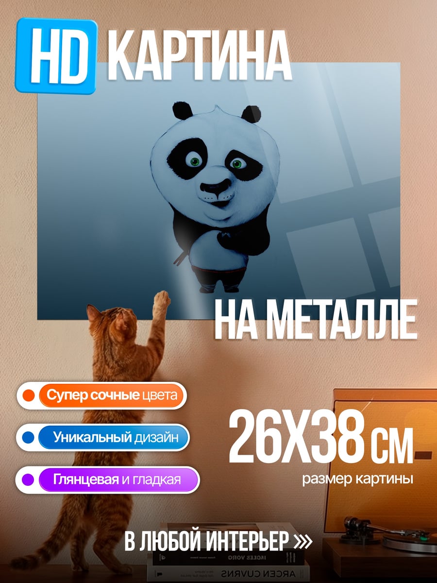 Картина на металле По, мастер кунг-фу