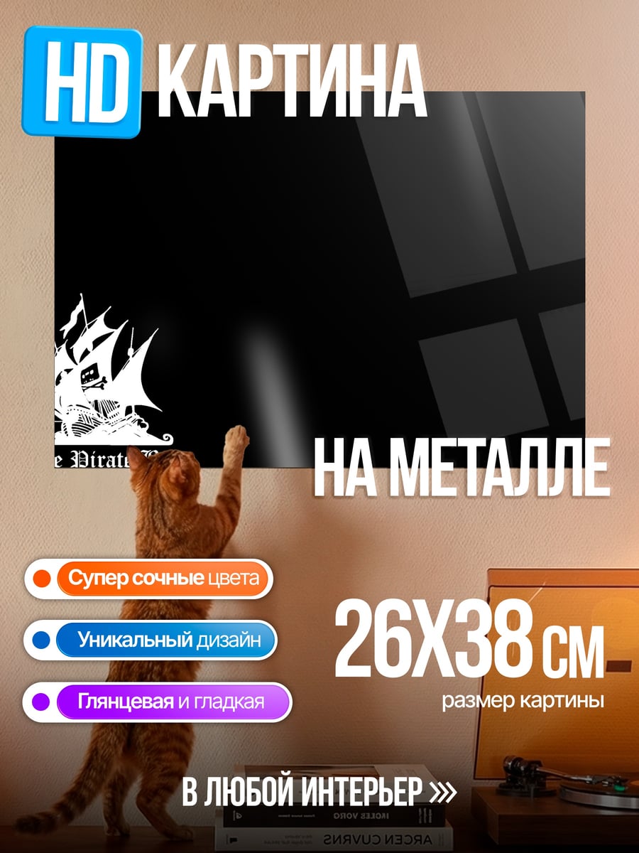 Картина на металле Пиратский корабль