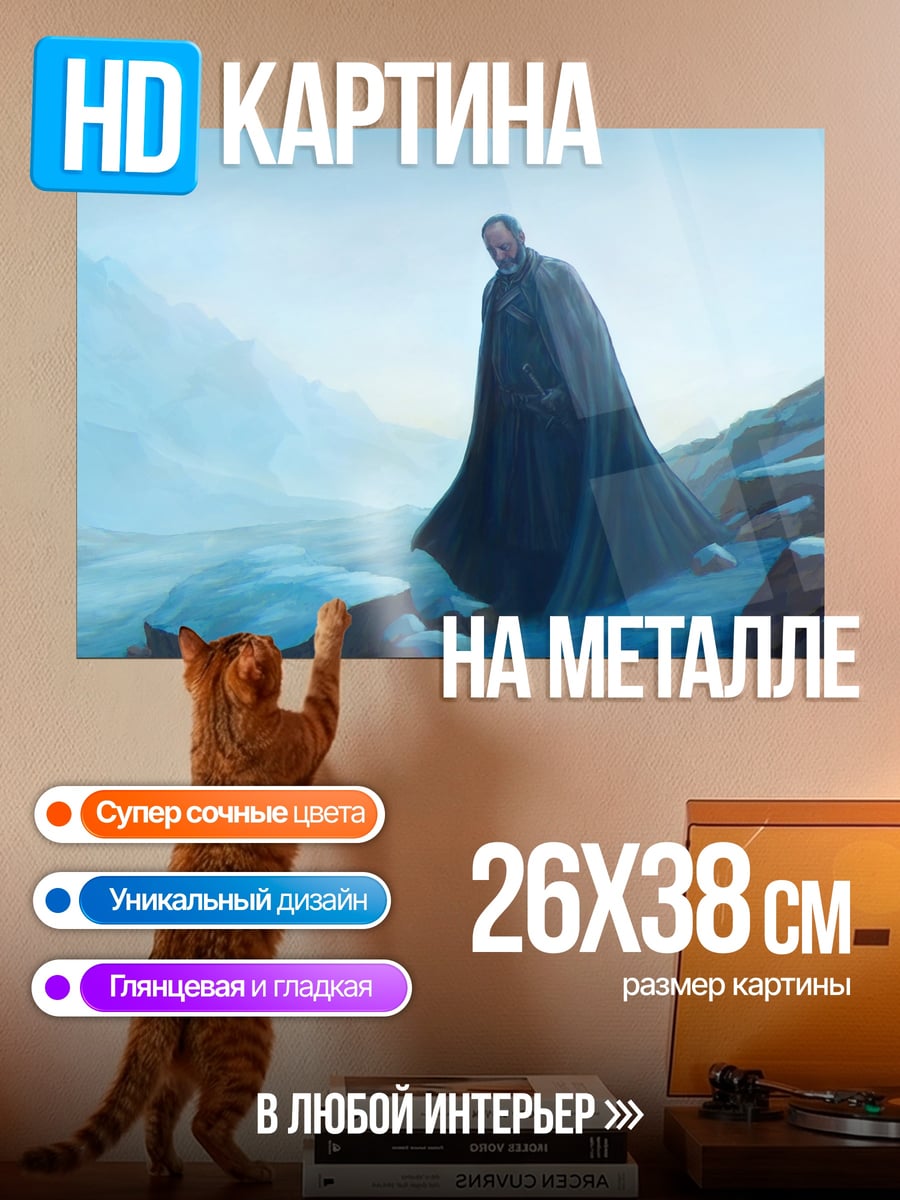 Картина на металле Человек в плаще