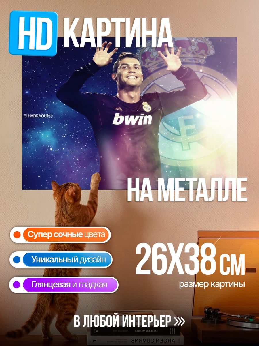 Картина на металле Криштиану Роналду