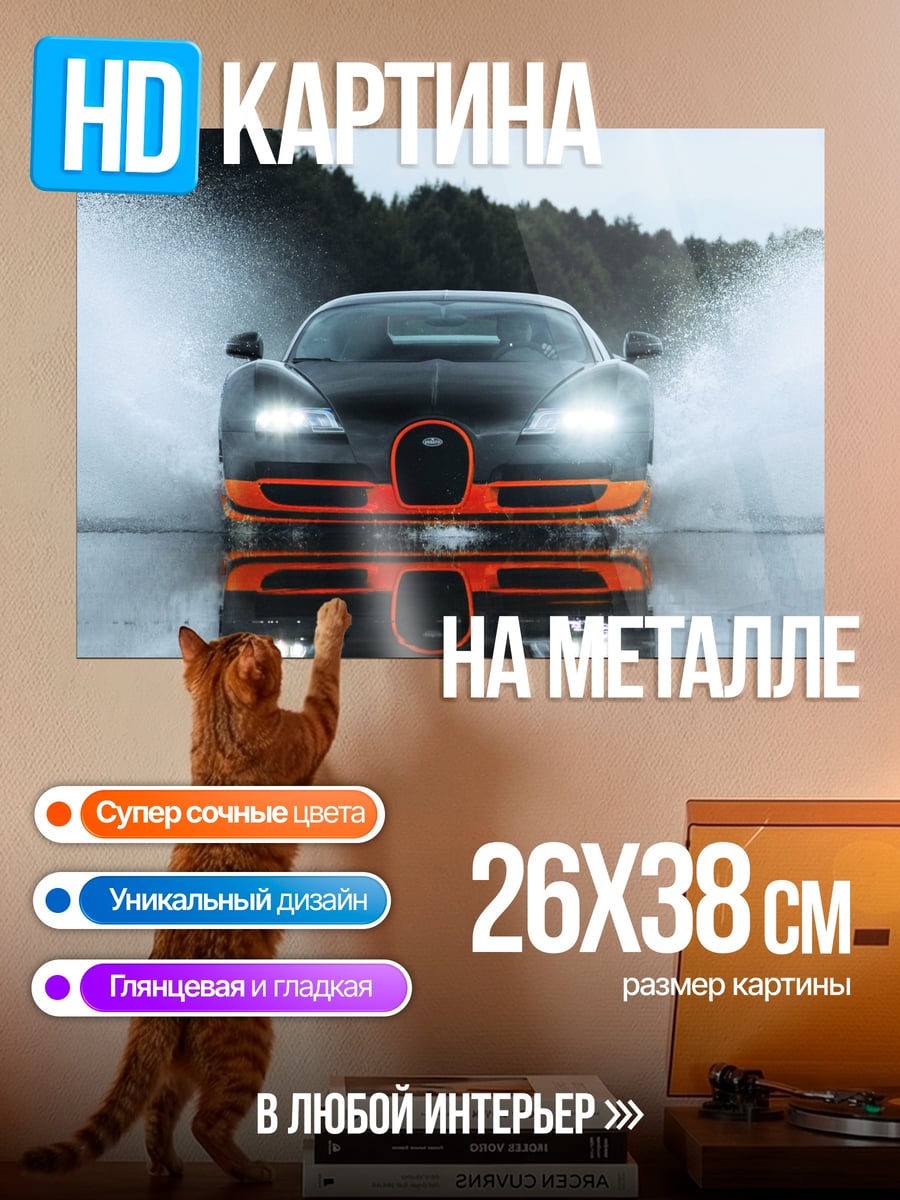 Картина на металле Бугатти Вейрон