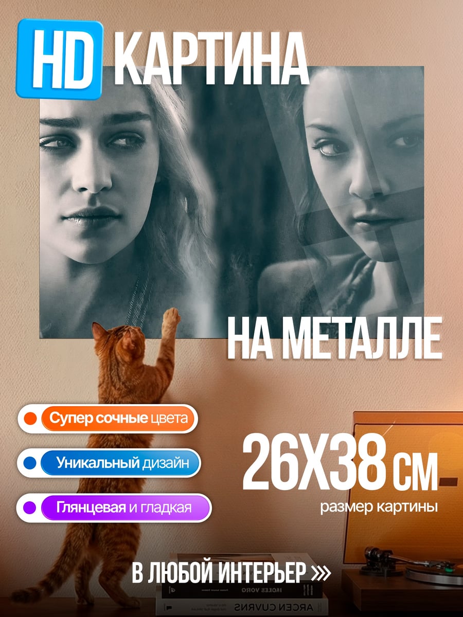 Картина на металле две девушки