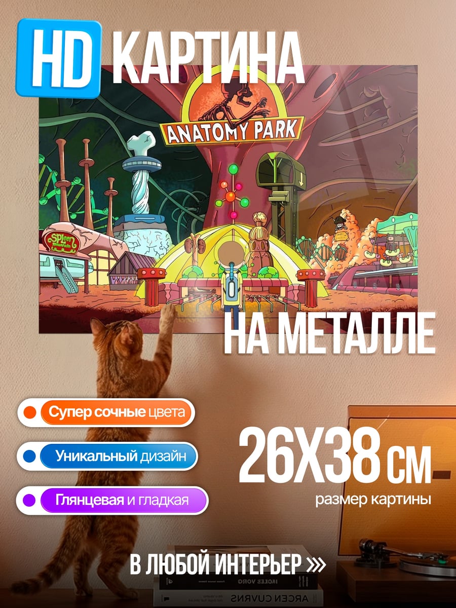 Картина на металле Парк Анатомии Рик